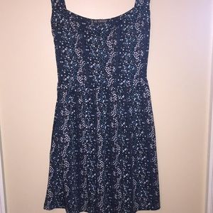 Blue floral skater dress